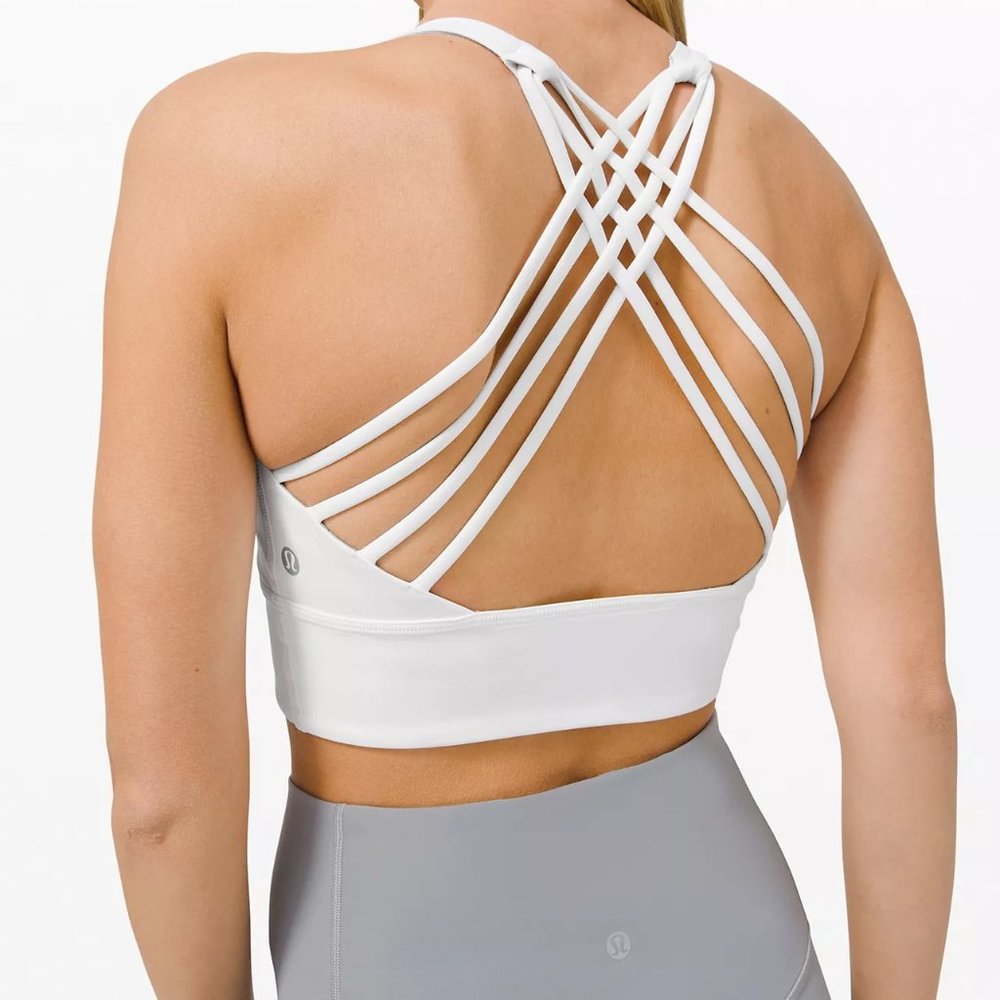 Free to Be High-Neck Longline Bra in White